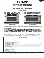 Preview for 1 page of Sharp KB-6024MK Service Manual