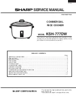 Preview for 1 page of Sharp KS-H777DW Service Manual