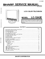 Sharp LC-12A2E Service Manual предпросмотр