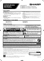 Предварительный просмотр 1 страницы Sharp LC-13AV4U Operation Manual