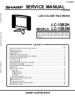 Sharp LC-13B2H Service Manual preview