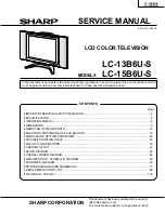 Preview for 1 page of Sharp LC-13B6US Service Manual