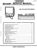 Sharp LC-13C2E Service Manual preview