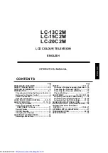 Предварительный просмотр 2 страницы Sharp LC-13C2M Operation Manual