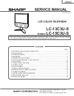 Sharp LC-13C3US Service Manual предпросмотр