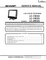 Sharp LC-13E2U Service Manual preview