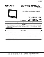 Preview for 1 page of Sharp LC-13S1UB Service Manual