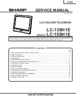 Preview for 2 page of Sharp LC-13SH1E Service Manual