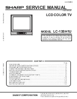 Предварительный просмотр 1 страницы Sharp LC-13SH1U Service Manual