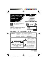 Sharp LC 13SH4U Operation Manual preview