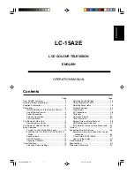 Preview for 3 page of Sharp LC-15A2E Operation Manual