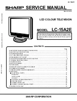 Sharp LC-15A2E Service Manual preview