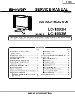 Sharp LC-15B2H Service Manual preview