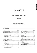 Предварительный просмотр 2 страницы Sharp LC-15C2E Operation Manual