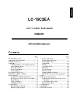 Preview for 3 page of Sharp LC-15C2EA Operation Manual