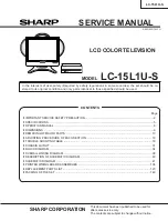 Preview for 1 page of Sharp LC-15L1US Service Manual