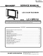 Preview for 1 page of Sharp LC-15PX1U Service Manual