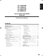 Предварительный просмотр 2 страницы Sharp LC-15SH1M Operation Manual