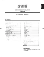 Предварительный просмотр 3 страницы Sharp LC-15SH2E Operation Manual