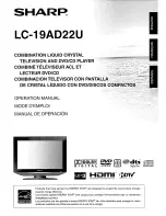 Preview for 1 page of Sharp LC-19AD22U Operation Manual