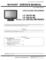 Sharp LC-19D1E-RD Service Manual предпросмотр