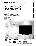 Preview for 1 page of Sharp LC-19DV27UT Operation Manual