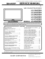 Sharp LC-19LE320 Service Manual предпросмотр