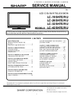 Sharp LC-19SH7E/RU Service Manual предпросмотр