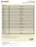 Preview for 2 page of Sharp LC-19SK24UW Specifications