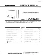 Предварительный просмотр 1 страницы Sharp LC-20A2U Service Manual