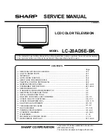 Sharp LC-20AD5E-BK Service Manual preview