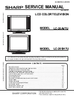 Preview for 1 page of Sharp LC-20AV7U Service Manual