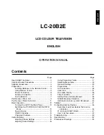 Preview for 3 page of Sharp LC-20B2E Operation Manual