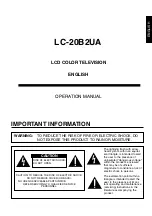 Предварительный просмотр 2 страницы Sharp LC-20B2UA Operation Manual