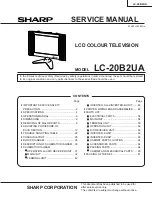 Предварительный просмотр 1 страницы Sharp LC-20B2UA Service Manual