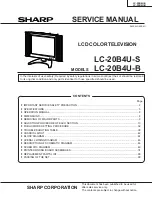 Предварительный просмотр 1 страницы Sharp LC-20B4U-B Service Manual