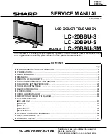 Sharp LC-20B8US Service Manual предпросмотр