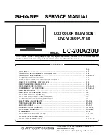 Preview for 1 page of Sharp LC-20DV20U Service Manual