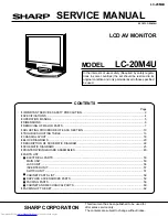 Preview for 1 page of Sharp LC 20M4U Service Manual