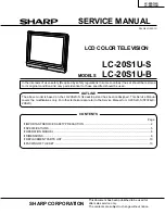 Предварительный просмотр 1 страницы Sharp LC-20S1UB Service Manual