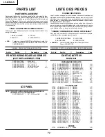 Preview for 72 page of Sharp LC-20S4U-S - 20" LCD TV Service Manual And Parts Listparts List