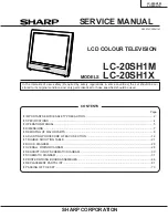 Preview for 1 page of Sharp LC-20SH1M Service Manual