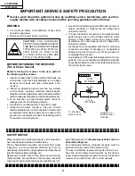 Предварительный просмотр 2 страницы Sharp LC-20SH4U Service Manual