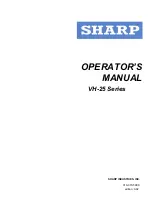 Preview for 1 page of Sharp LC-20VA Operator'S Manual