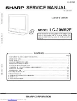 Sharp LC-20VM2E Service Manual preview