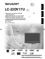 Preview for 1 page of Sharp LC-22DV17U Operation Manual