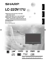 Предварительный просмотр 1 страницы Sharp LC-22DV17U Operation Manual