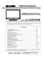 Sharp LC-22DV200E Service Manual preview