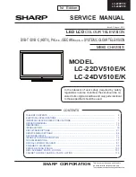 Preview for 1 page of Sharp LC-22DV510K Service Manual