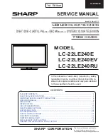 Preview for 1 page of Sharp LC-22LE240E Service Manual